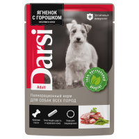 Darsi Пауч с ягненком и зеленым горошком для собак всех пород 85 г