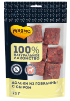 Мнямс Лакомство для собак Дольки из говядины с сыром 75г [уценка]