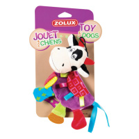 Zolux Игрушка плюшевая Корова Рози шуршащая для щенков и мелких собак, 19 см.