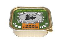 ZOORING Консервы для собак, паштет Фрикасе с индейкой 100 г.