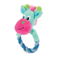 Игрушка PUPPY для щенков мягкая "Жираф с кольцом", d90/170мм