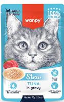 Wanpy Cat Дополнительный консервированный корм пауч для кошек тунец в собственному соку 70 г