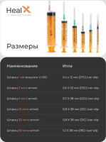 Шприц HealX инъекц. трехкомп. 2 мл ПОШТУЧНО