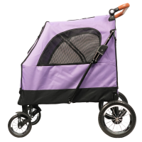 Коляска прогулочная Mr.Kranch для собак и кошек большая выставочная, макс. нагрузка 55 кг, фиолетовая