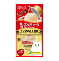 Inaba Pon Churu с куриным филе и морским гребешком лакомство-суфле для кошек 2 шт./35 гр
