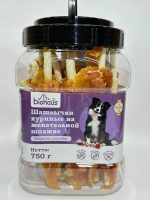 BIOHAUS Лакомство для собак Шашлычки куриные на жевательной шпажке, 750 г ПОШТУЧНО