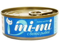 МИ-МИ консервы с белой рыбой для кошек 80 гр