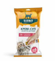 Титбит Лакомство крем-суп с кусочками Телятины 4шт*40г