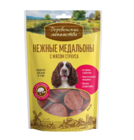 Деревенские лакомства Нежные медальоны с мясом страуса 90г