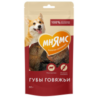 Мнямс Лакомство для собак На каждый день Губы говяжьи 80 г