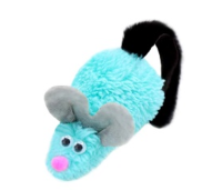 GoSi Игрушка для Кошек "Мышь-Полевка,хвост - нат норка" Голубая Еврослот