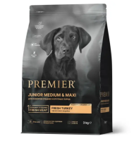 Premier Dog Turkey JUNIOR Medium&Maxi [Свежее мясо индейки для юниоров средних и крупных пород] (3 кг)