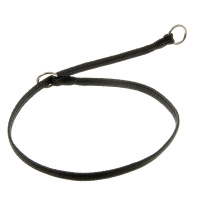 Ошейник-удавка с 2-я кольцами [лента-чулок] 5 мм, 50 см [чёрный] 76-2293 Пет лайн