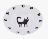 Миска Mr.Kranch керамическая блюдце для кошек 140 мл белая