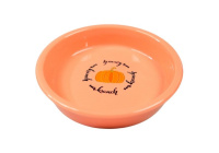 Миска Mr.Kranch керамическая для кошек 200 мл Тыква, персиковая