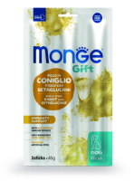 Лакомство Monge Gift Immunity support для собак всех пород "Мягкие палочки" со свежим кроликом и нуклеотидами для поддержки иммунитета 45 г