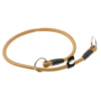 Ошейник-удавка СО СТОПОРОМ с 2-я кольцами круглый 6мм*40см (черный)