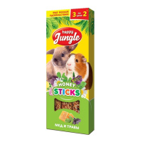 Happy Jungle Палочки для крупных грызунов, мед и травы, 3 шт. 90 г.