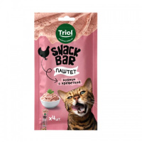 Лакомство Триол для кошек "Паштет из курицы с креветкой", 40г, серия SNACK BAR