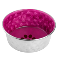 Миска Mr.Kranch из нержавеющей стали с керамическим покрытием Candy 1,2 л, нескользящее основание, пурпурная [33001]