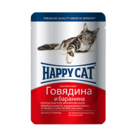 Happy Cat Happy Cat Пауч для кошек Говядина/Баранина в соусе