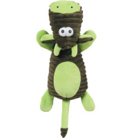 Zolux Корова зеленая игрушка плюшевая для собак, 25 см