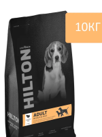 Hilton сухой корм для взрослых собак средних и крупных пород с чувствительным пищеварением, индейка и рис [уценка] (10 кг)
