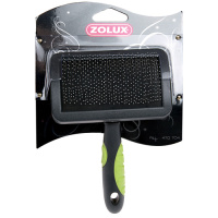 Zolux Щетка-пуходерка пластиковая с гибкими щетинками, размер M