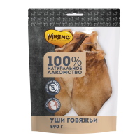 Лакомство Мнямс для собак Уши говяжьи 590г ПОШТУЧНО