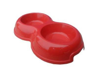 Миска д/кошек двойная пластиковая круглая [2*200мл]