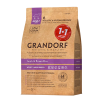 АКЦИЯ [1+1] 3кг+3кг в подарок ГРАНДОРФ сухой корм для собак крупных пород. Ягненок и индейка