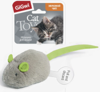 Игрушка для кошек. GiGwi Мышка со звуковым чипом.Ткань