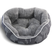 Лежанка овальная "Сказочный лес" серая Триол (L,700*650*180мм)