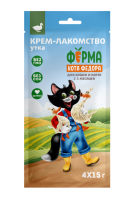 Крем-лакомство Ферма кота Федора для кошек и котят с уткой 4 шт х 15 г