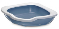 IMAC FRED Туалет для кошек с бортом угловой, пепельно-синий, 51*51*15,5 см. IMAC FRED Туалет для кошек с бортом угловой, пепельно-синий, 51*51*15,5 см.