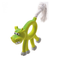 Игрушка латекс L-421 "Корова с канатным хвостом" 12 см