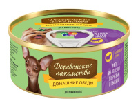 Деревенские лакомства кон. 100гр д/с мини пород рагу из ягненка с печенью и тыквой