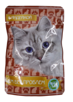 Ем без проблем Влажный корм для кошек Индейка, 85 г. [уценка]