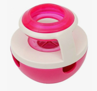 Интерактивная игрушка для собак “Неваляшка” с ёмкостью для корма, ZooOne, [РОЗОВАЯ]