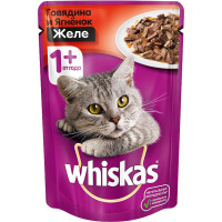 Whiskas Вискас желе говядина/ягненок 75 г. 1*28
