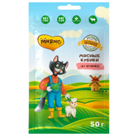 Мнямс мясные кубики для кошек из ягненка «Фермерская ярмарка» линия Кот Федор 50 г