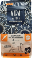 VIDA NATIVA сухой корм для взрослых стерилизованных кошек из лосося с мускатной тыквой (320 гр)