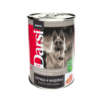 Darsi консервы для собак, Курица и индейка, 410 г.
