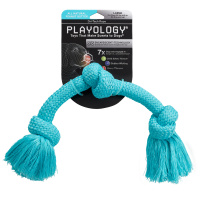 Playology жевательный канат DRI-TECH ROPE (с ароматом арахиса, маленький, голубой)