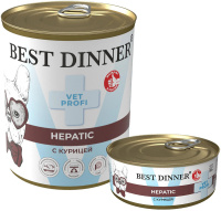 Вет Профи Влажный консервированный полнорационный диетический корм для собак при заболеваниях печени "С КУРИЦЕЙ"