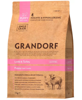 ГРАНДОРФ АКЦИЯ 3кг+1кг в подарок! сухой корм для щенков, Ягненок/рис