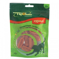 Триол Пикантные сосиски из курицы, 70 г.