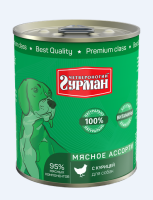 Четвероногий Гурман консервы для собак 340гр. с курицей [уценка]