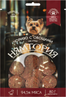 НЯМТОРИЯ Лакомство для собак "Чоризо из утки с овощами", 80 г (NT05D001)