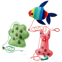 Игрушки для кошек на веревочке в ассортименте	 Ферпласт